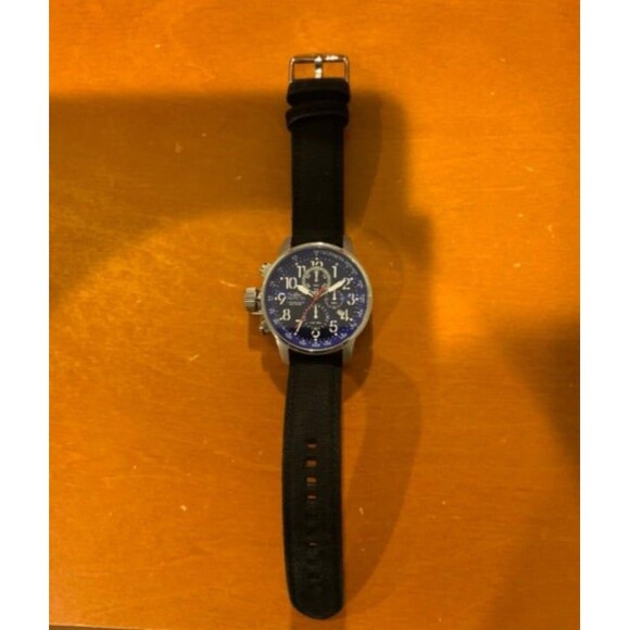 Invicta I-Force Watch 1513 Blue Face with Black Canvas Band - Picture 1 of 4
